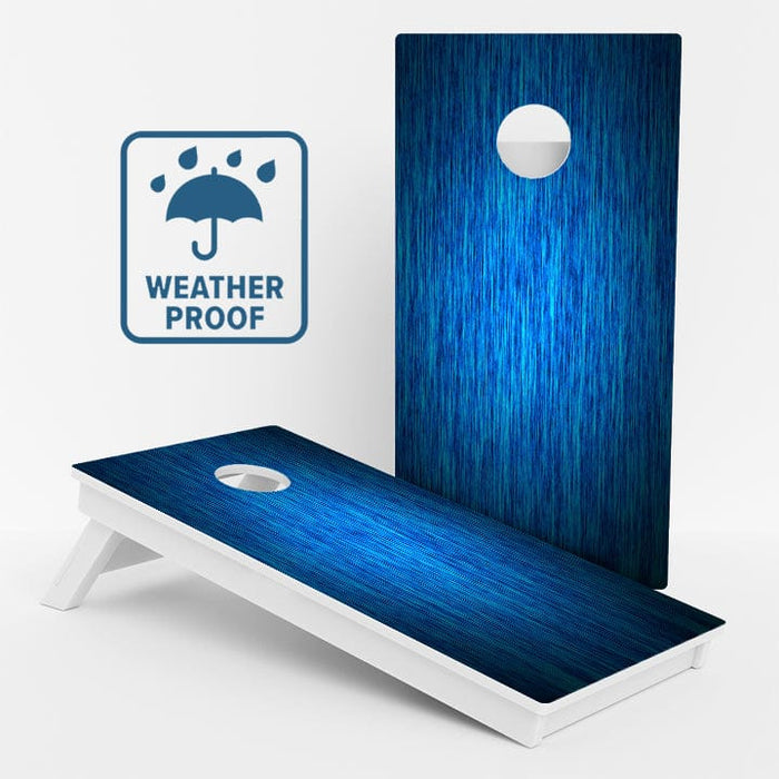 Boards Blue Wood Grain Weather Proof Cornhole Boards