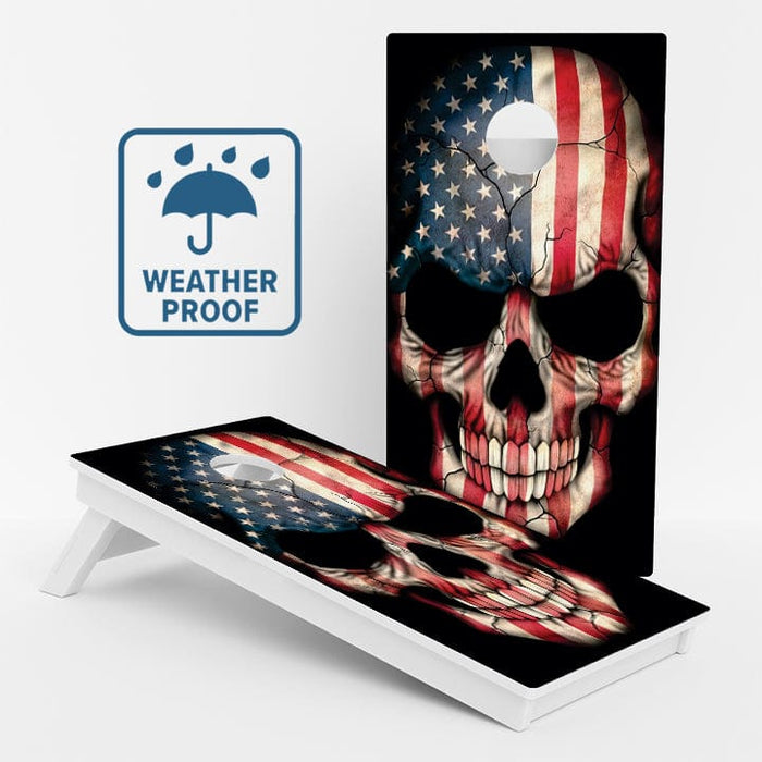 Boards American Skull Weather Proof Cornhole Boards