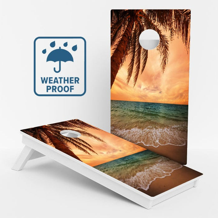 Boards Beach Paradise Weather Proof Cornhole Boards