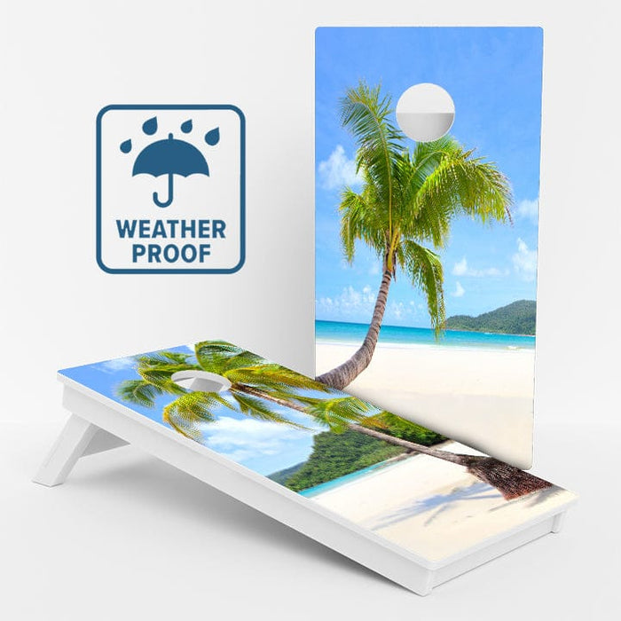 Boards Beach Paradise Weather Proof Cornhole Boards