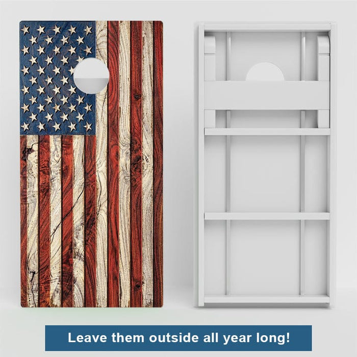 Boards American Flag Weather Proof Cornhole Boards