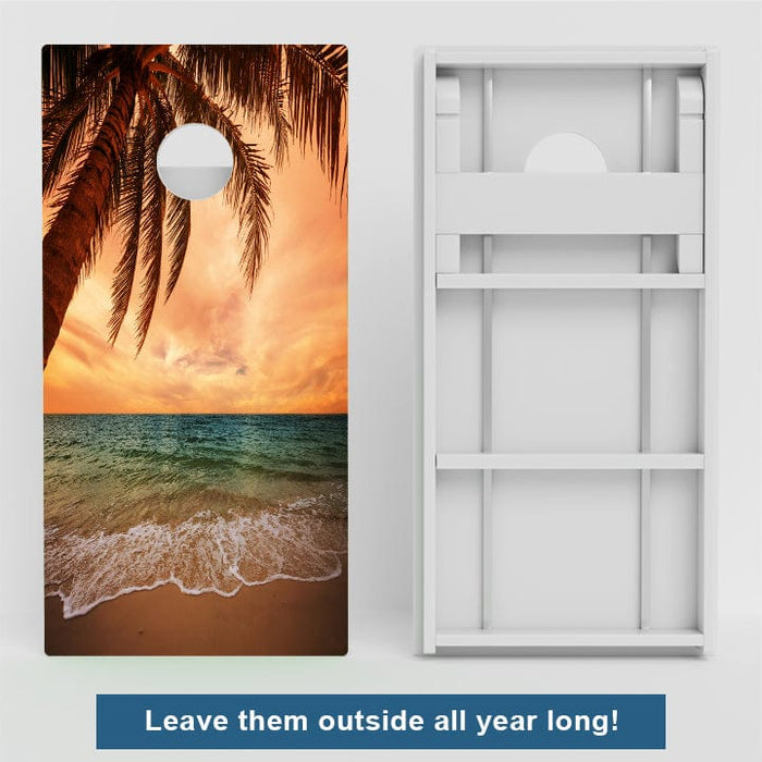 Boards Beach Paradise Weather Proof Cornhole Boards