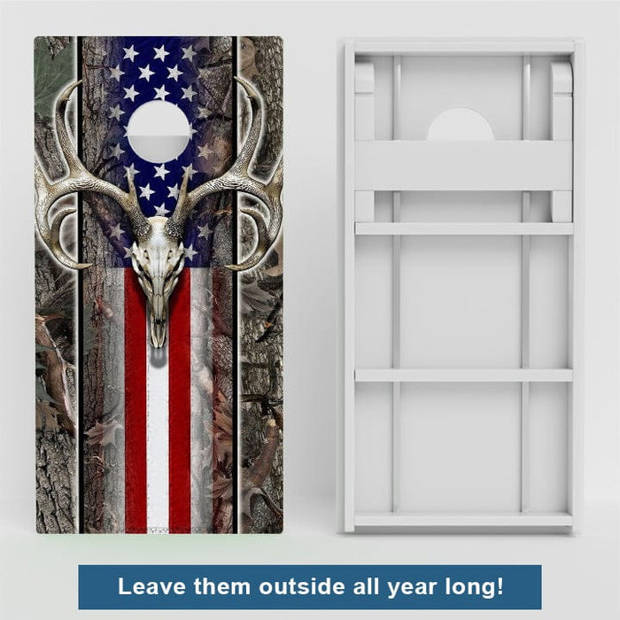 Boards Hunting American Flag Weather Proof Cornhole Boards