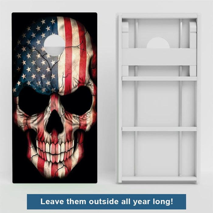 Boards American Skull Weather Proof Cornhole Boards