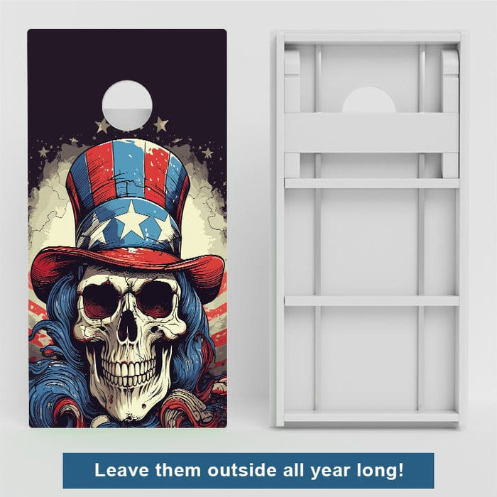 Boards Uncle Same Skull Weather Proof Cornhole Boards