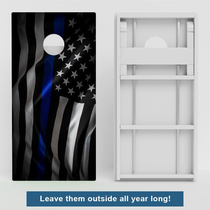 Boards Blue Line Flag Weather Proof Cornhole Boards