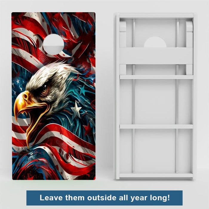 Boards USA Patriotic Eagle Weather Proof Cornhole Boards