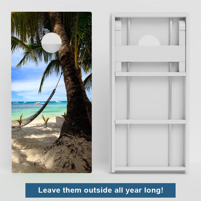 Boards Beach Paradise Weather Proof Cornhole Boards