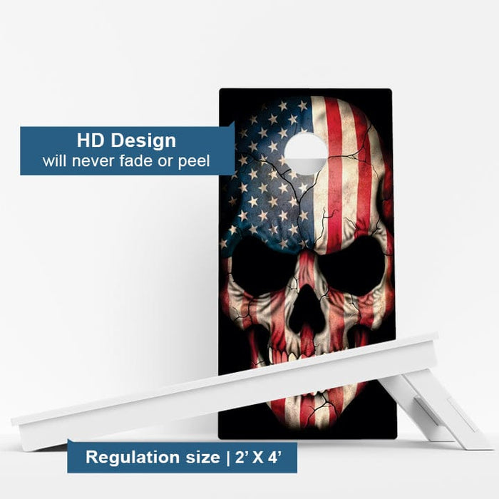 Boards American Skull Weather Proof Cornhole Boards
