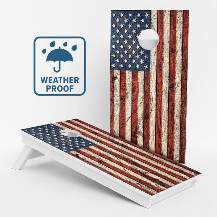 Boards American Flag Weather Proof Cornhole Boards