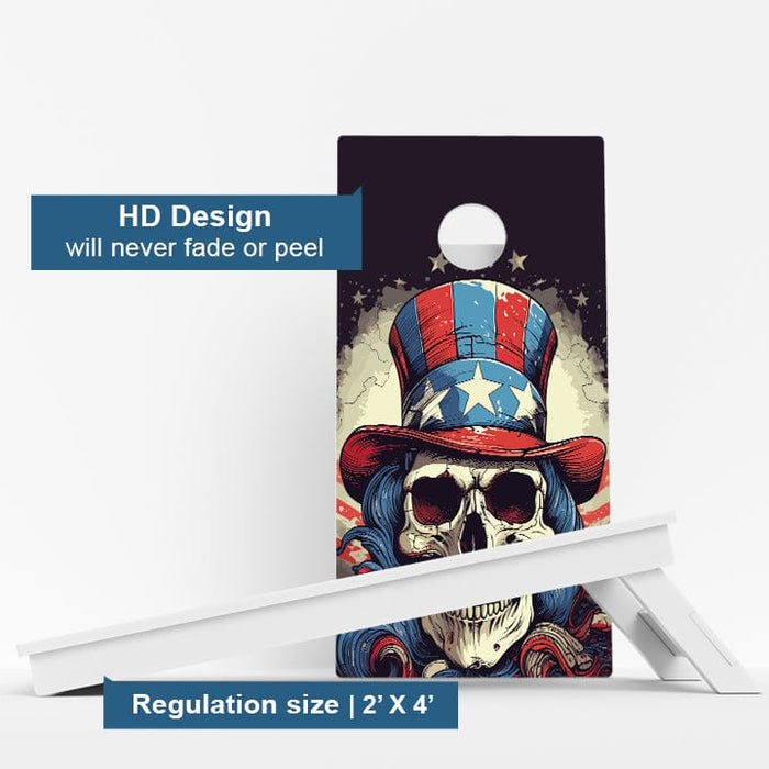 Boards Uncle Same Skull Weather Proof Cornhole Boards