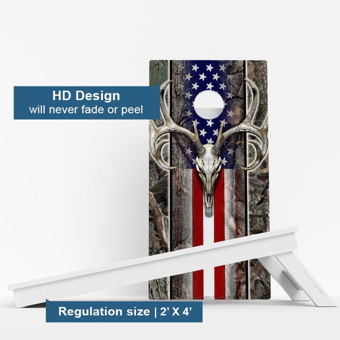 Boards Hunting American Flag Weather Proof Cornhole Boards