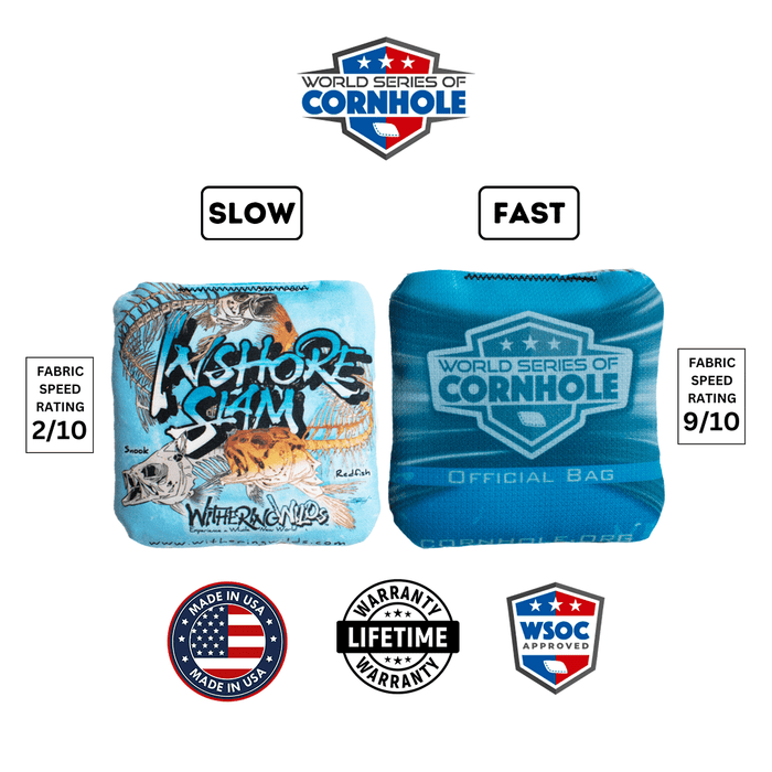 Cornhole Bags World Series of Cornhole 6-IN Professional Cornhole Bag Rapter - Inshore Slam