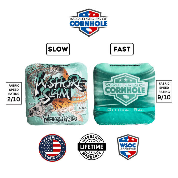 Cornhole Bags World Series of Cornhole 6-IN Professional Cornhole Bag Rapter - Inshore Slam