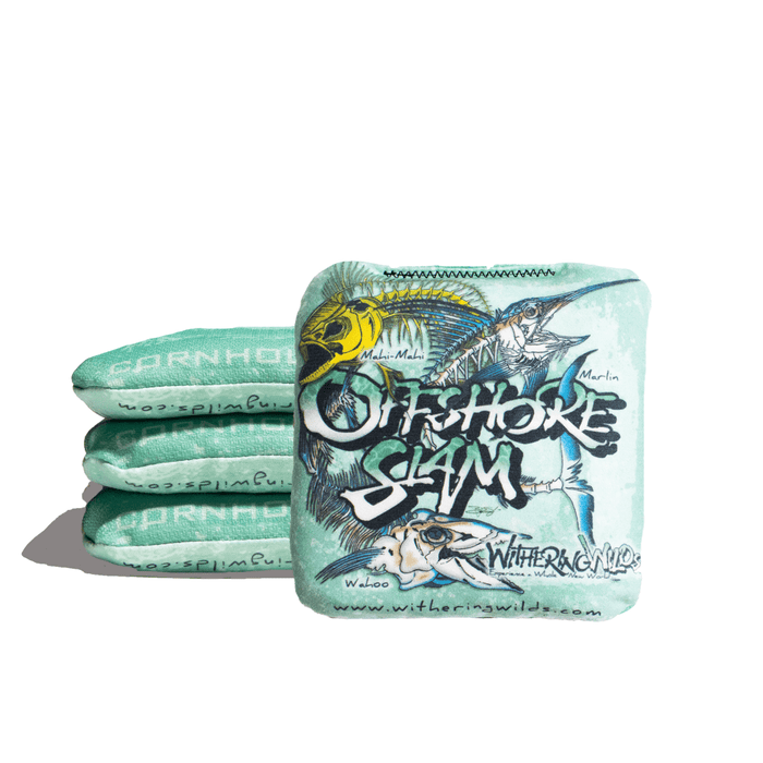 Cornhole Bags Green World Series of Cornhole 6-IN Professional Cornhole Bag Rapter - Offshore Slam