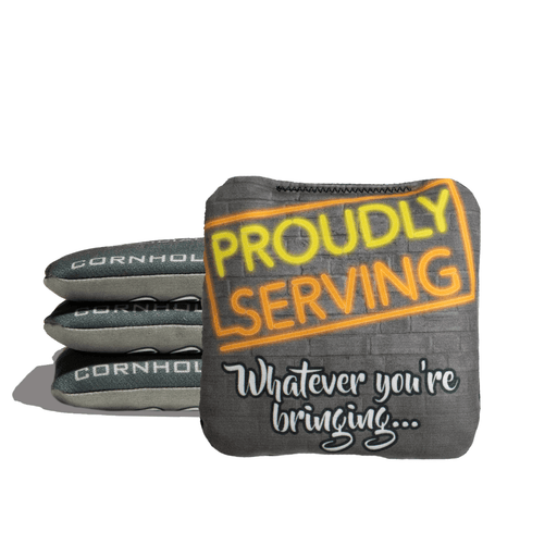 Cornhole Bags Grey World Series of Cornhole 6-IN Professional Cornhole Bag Rapter - Proudly Serving