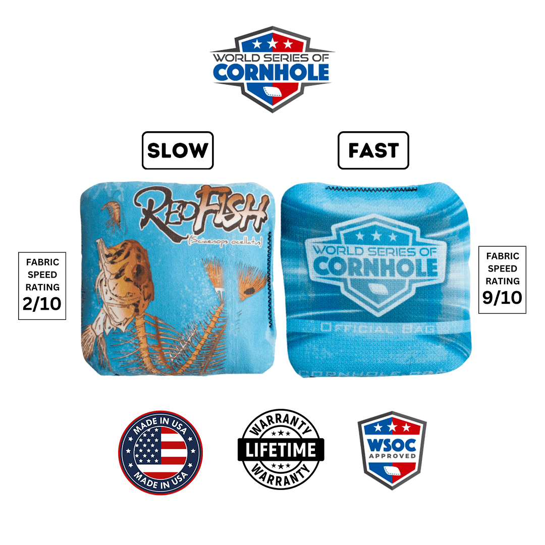Cornhole Bags World Series of Cornhole 6-IN Professional Cornhole Bag Rapter - Redfish