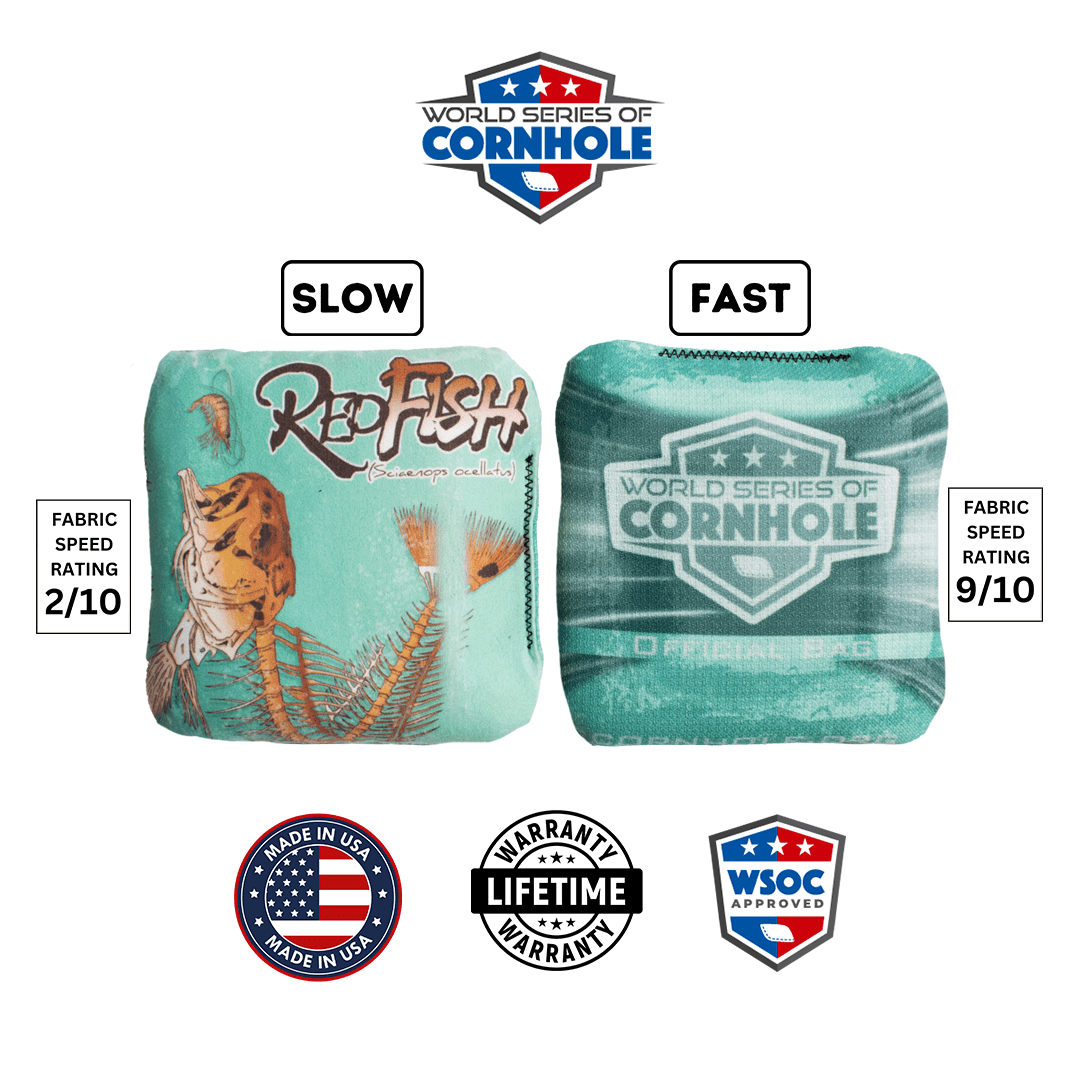 Cornhole Bags World Series of Cornhole 6-IN Professional Cornhole Bag Rapter - Redfish