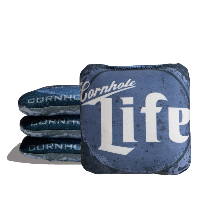 Cornhole Life Blue & White - 6 Inch WSOC Official Pro Cornhole Bags