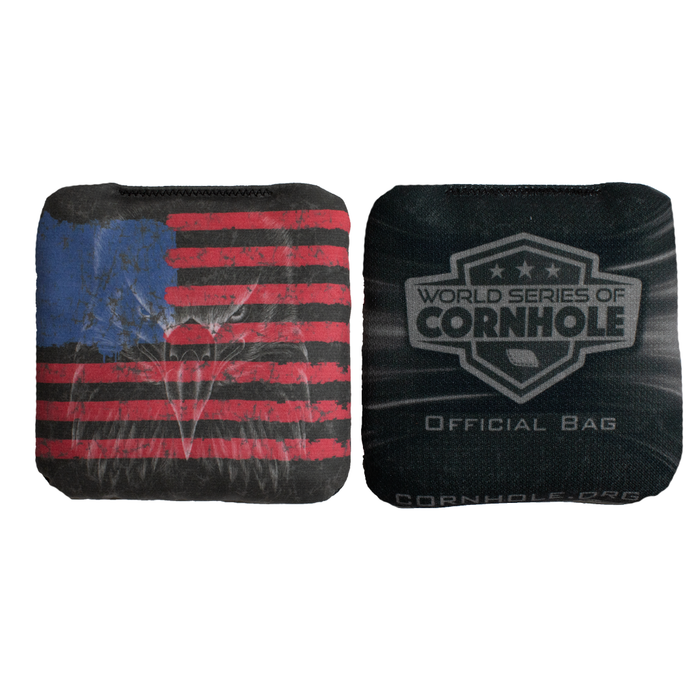 Eagle Head Shadow on Flag - 6 Inch WSOC Official Pro Cornhole Bags