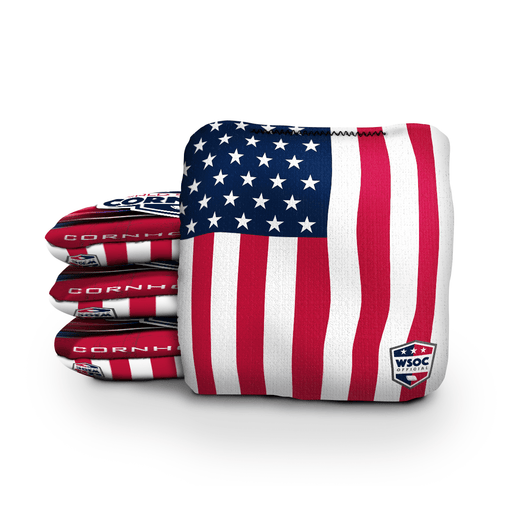 World Series of Cornhole 6-IN Professional Cornhole Bag Rapter - Patriotic Flag