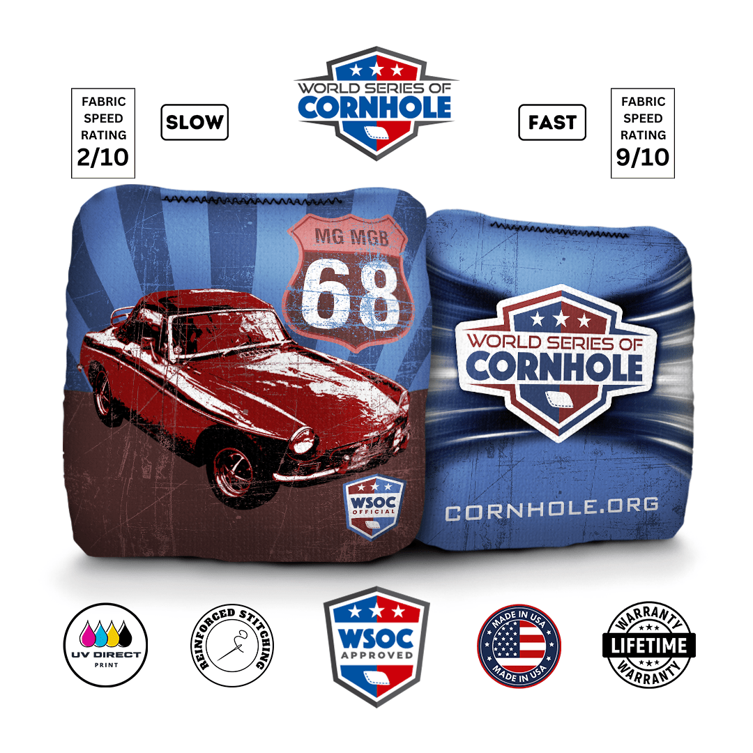 Cornhole Bags World Series of Cornhole 6-IN Professional Cornhole Bag Rapter - 68' MG MGB Purple
