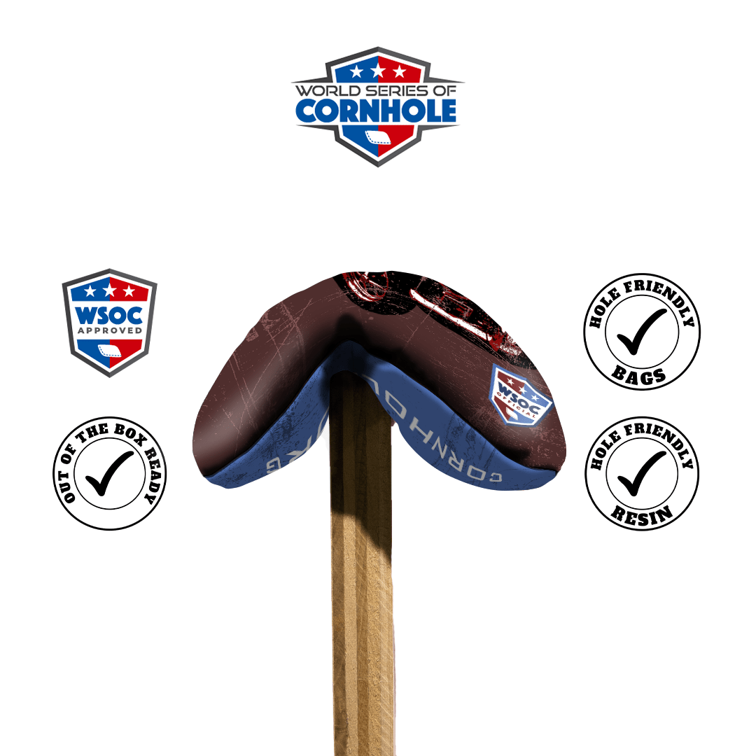 Cornhole Bags World Series of Cornhole 6-IN Professional Cornhole Bag Rapter - 68' MG MGB Purple