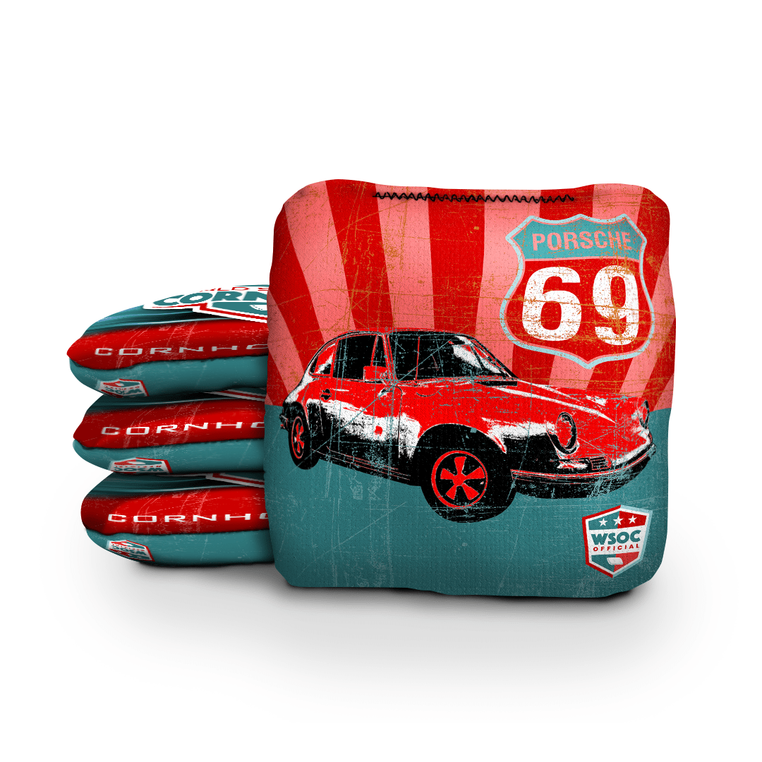 Cornhole Bags World Series of Cornhole 6-IN Professional Cornhole Bag Rapter - 69' Porsche Red