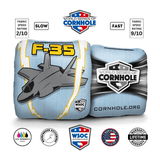 Cornhole Bags World Series of Cornhole 6-IN Professional Cornhole Bag Rapter - F-35 Blue