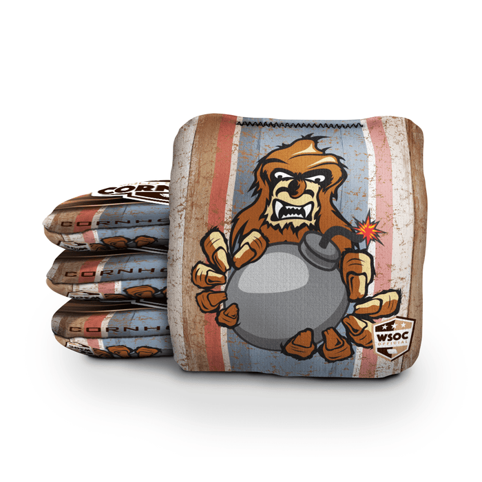 World Series of Cornhole Official 6-IN Professional Cornhole Bag Rapter - Sasquatch Bomb Brown