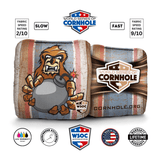 Cornhole Bags World Series of Cornhole Official 6-IN Professional Cornhole Bag Rapter - Sasquatch Bomb Brown