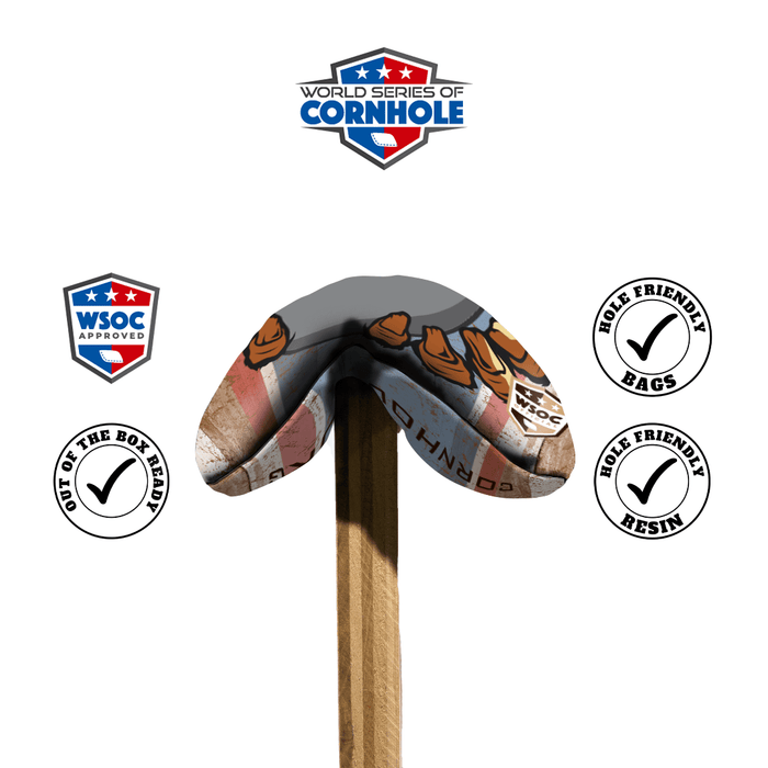 World Series of Cornhole Official 6-IN Professional Cornhole Bag Rapter - Sasquatch Bomb Brown