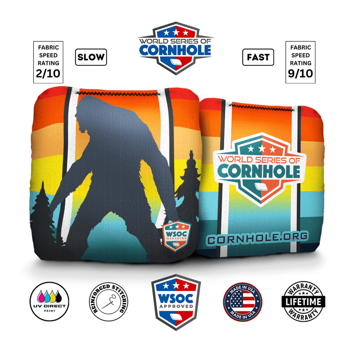 World Series of Cornhole 6-IN Professional Cornhole Bag Rapter - Retro Sasquatch