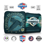 SR-71 Blackbird Dark Green - 6 Inch WSOC Official Pro Cornhole Bags
