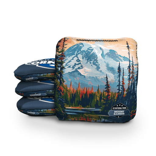 Cornhole Bags Night 6-IN Professional Cornhole Bag Rapter - National Park - Mt. Rainier