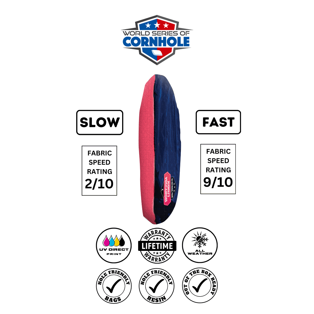 Cornhole Bags World Series of Cornhole 6-IN Professional Cornhole Bag Rapter - Hawaii Volcanoes National Park