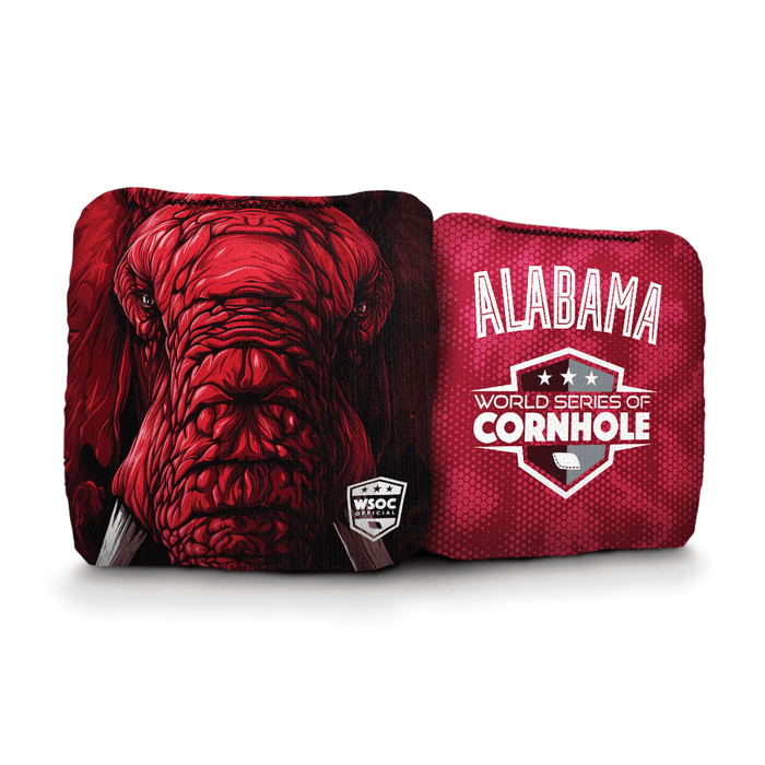 Cornhole Bags World Series of Cornhole 6-IN Professional Cornhole Bag Rapter - Alabama Crimson Tide