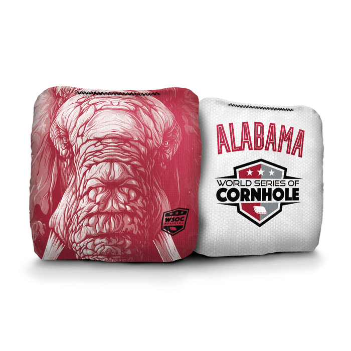 Cornhole Bags World Series of Cornhole 6-IN Professional Cornhole Bag Rapter - Alabama Crimson Tide