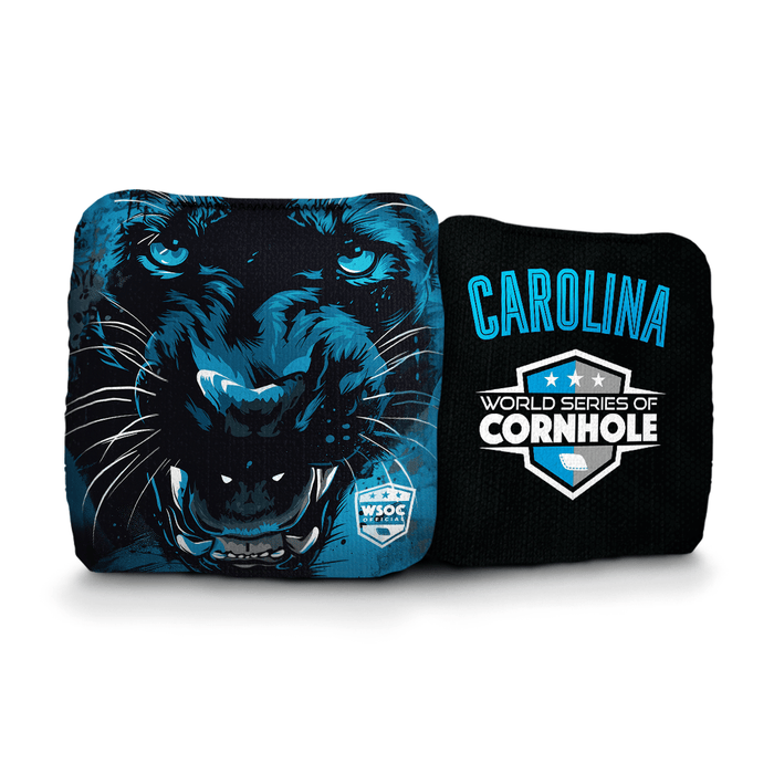 Cornhole Bags World Series of Cornhole 6-IN Professional Cornhole Bag Rapter - Carolina Panthers
