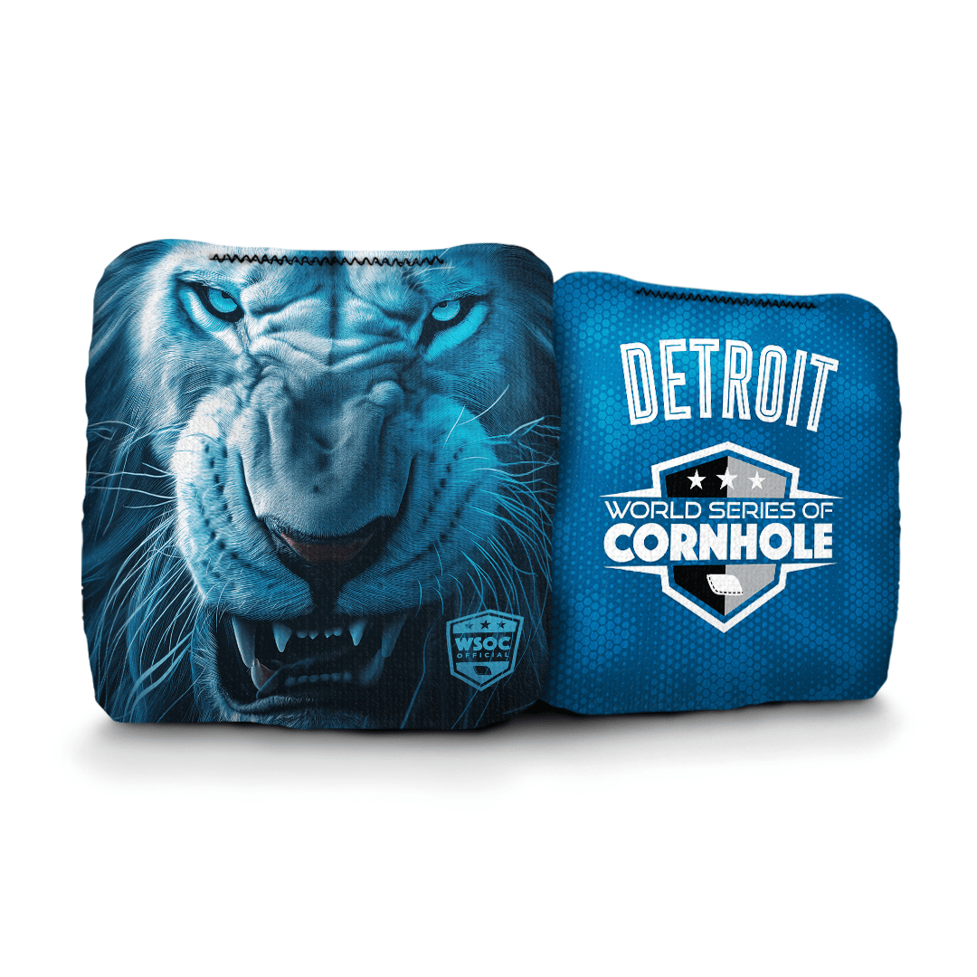 Cornhole Bags World Series of Cornhole 6-IN Professional Cornhole Bag Rapter - Detroit
