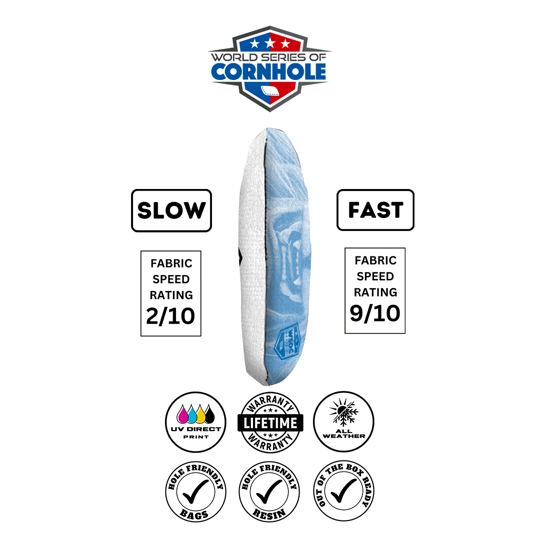 Cornhole Bags World Series of Cornhole 6-IN Professional Cornhole Bag Rapter - Detroit