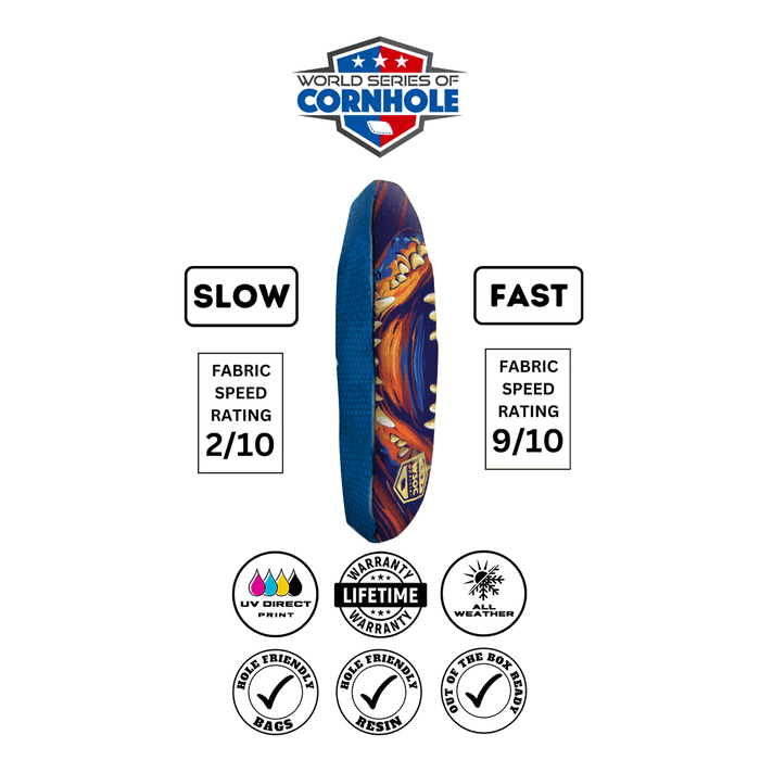 Cornhole Bags World Series of Cornhole 6-IN Professional Cornhole Bag Rapter - Florida Gators