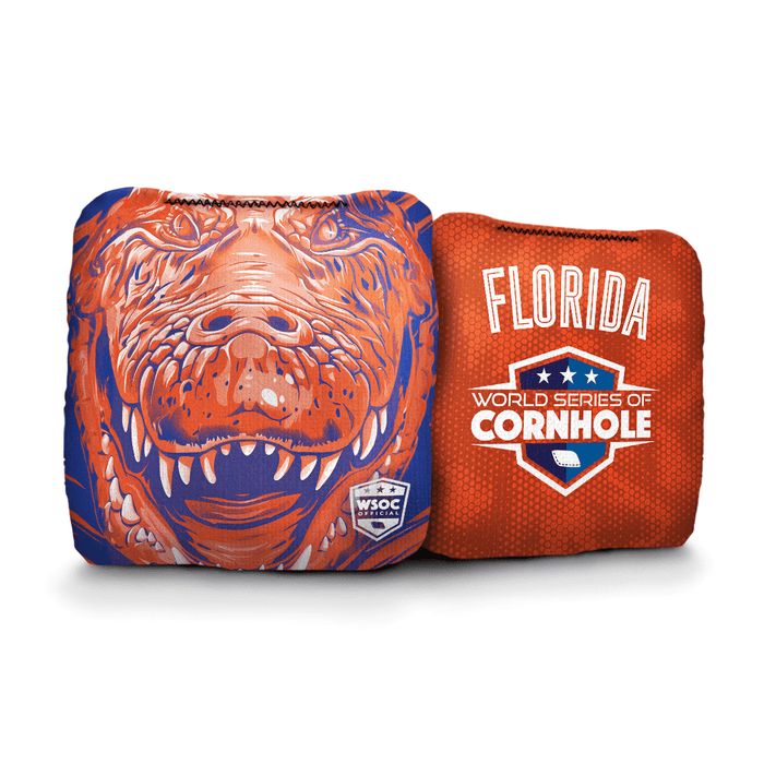 Cornhole Bags World Series of Cornhole 6-IN Professional Cornhole Bag Rapter - Florida Gators