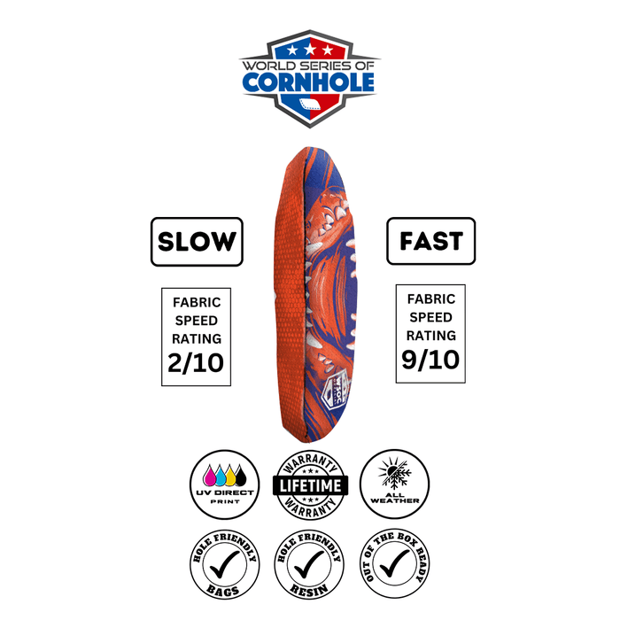 Cornhole Bags World Series of Cornhole 6-IN Professional Cornhole Bag Rapter - Florida Gators