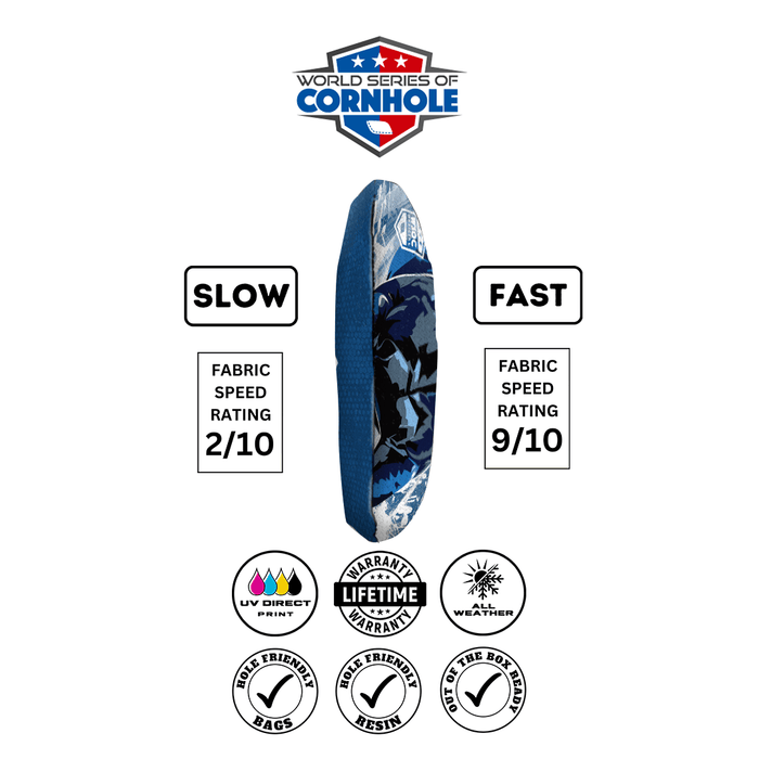 Cornhole Bags World Series of Cornhole 6-IN Professional Cornhole Bag Rapter - Indianapolis