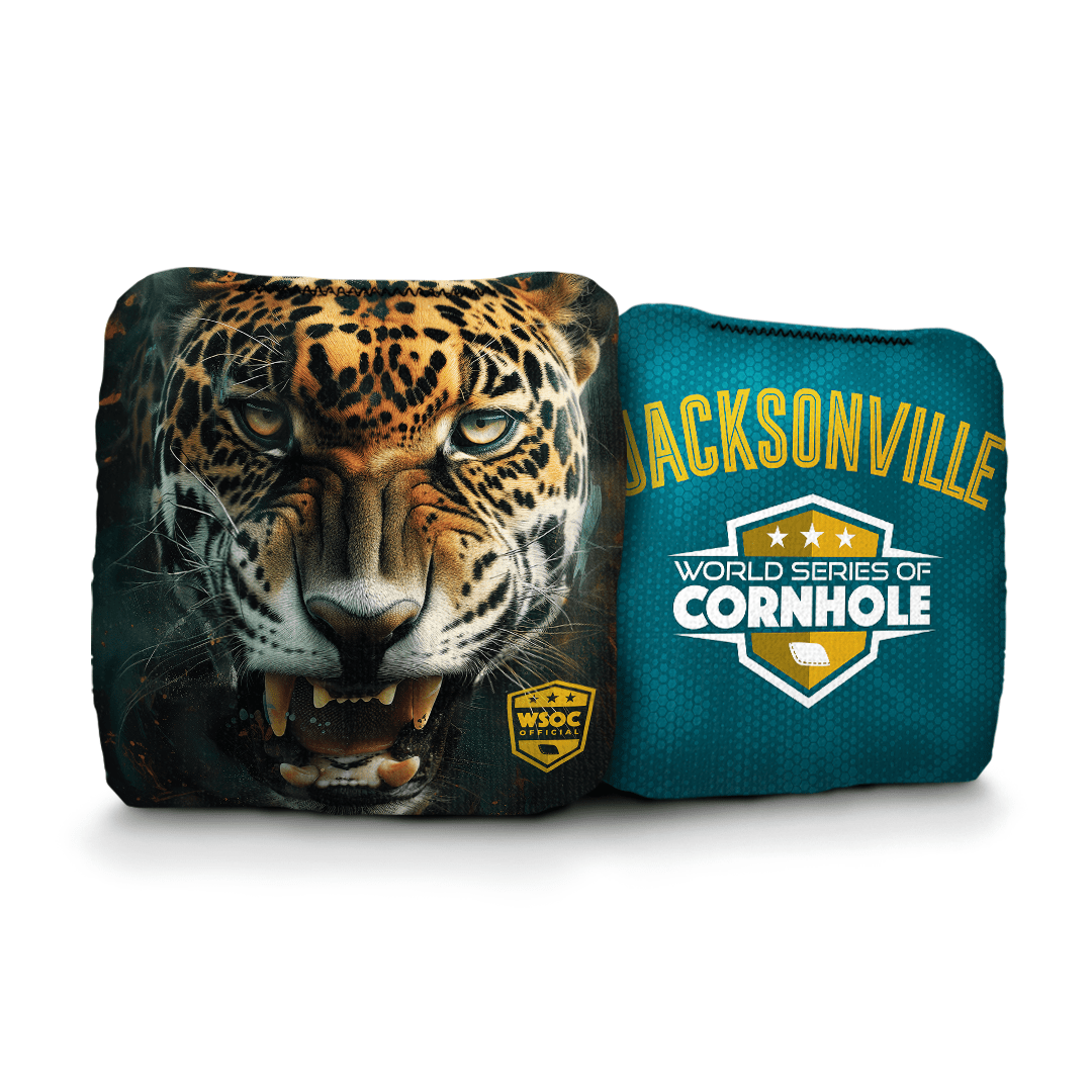 Cornhole Bags World Series of Cornhole 6-IN Professional Cornhole Bag Rapter - Jacksonville Jaguars