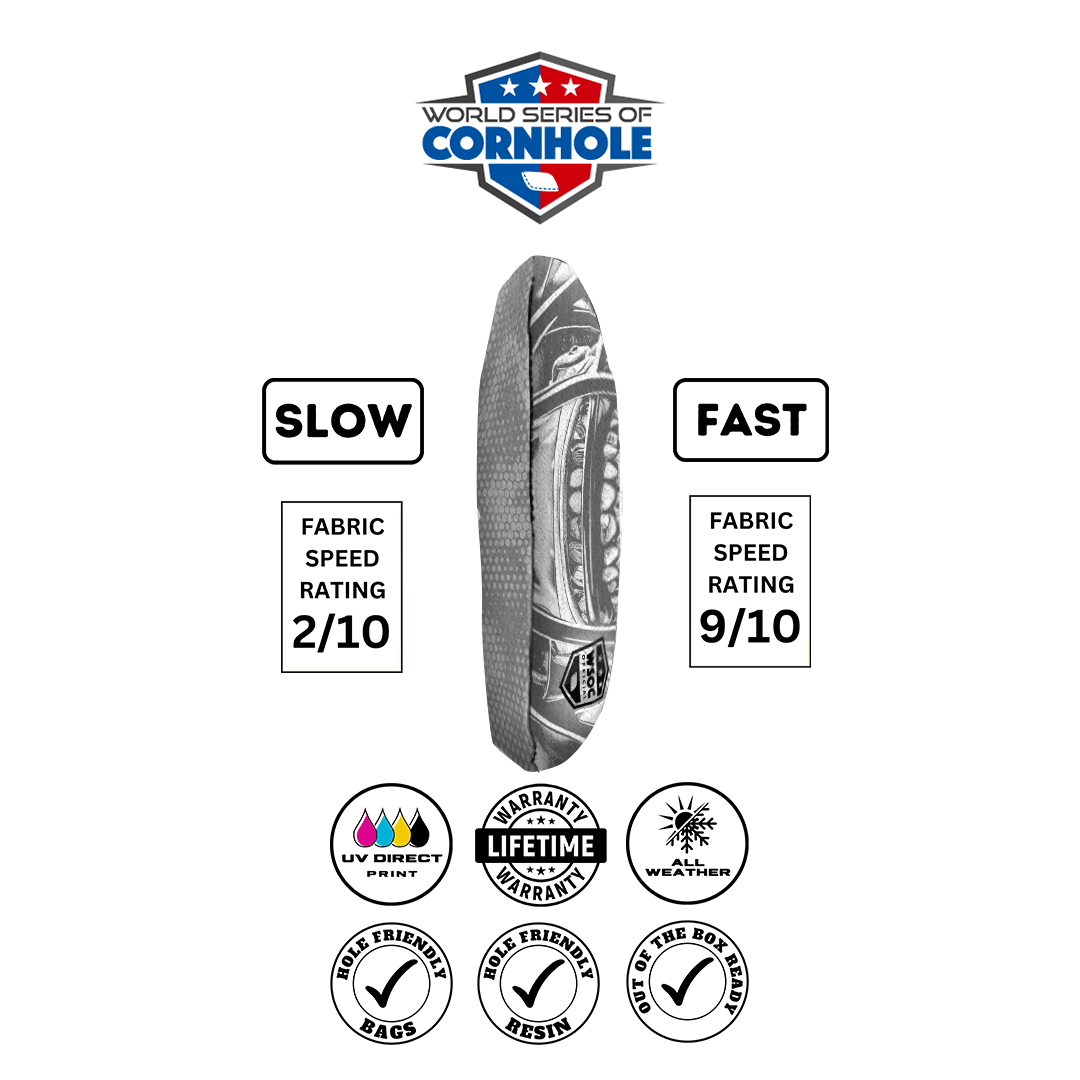 Cornhole Bags World Series of Cornhole 6-IN Professional Cornhole Bag Rapter - Las Vegas Raiders