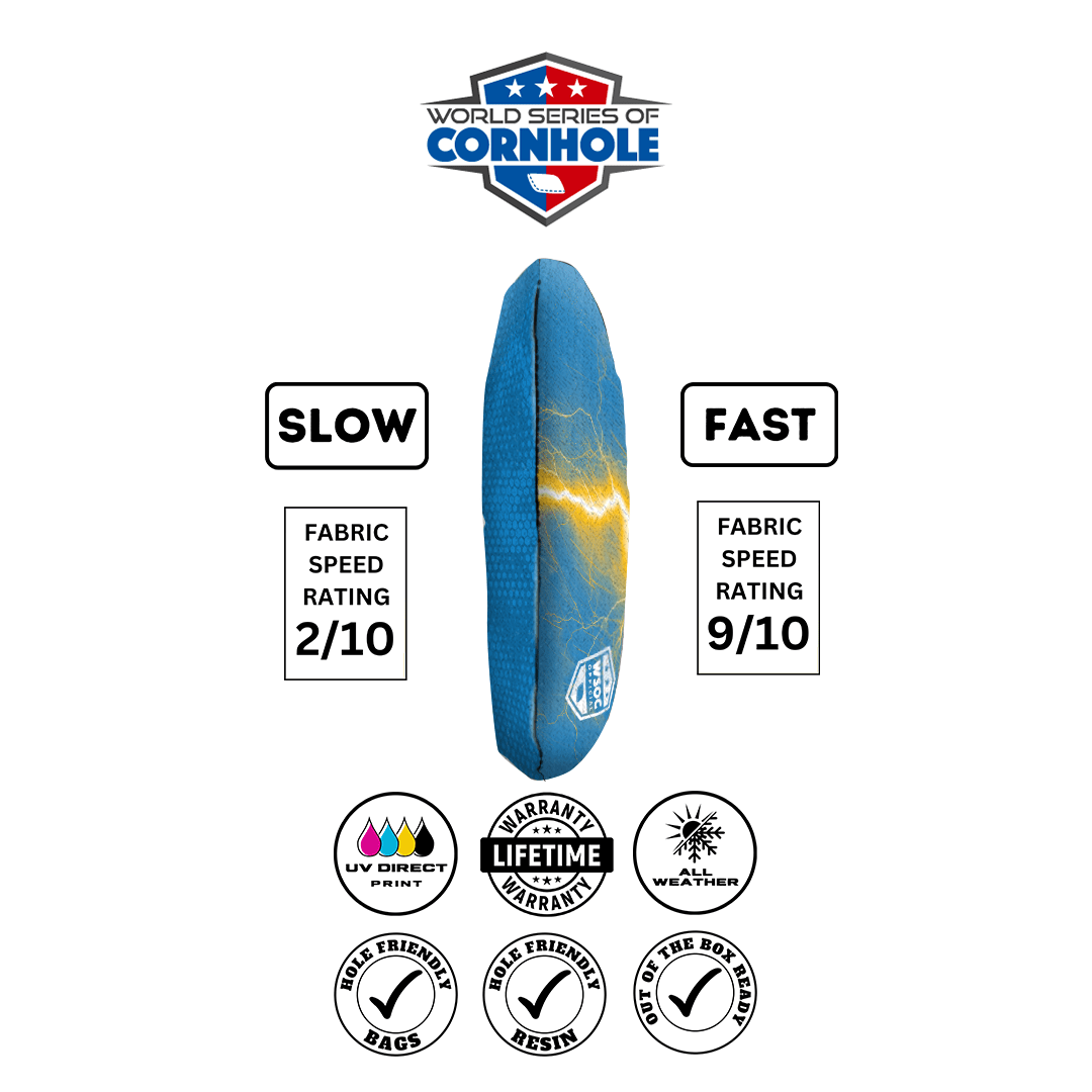 Cornhole Bags World Series of Cornhole 6-IN Professional Cornhole Bag Rapter - Los Angeles Chargers