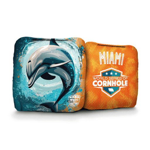 Cornhole Bags World Series of Cornhole 6-IN Professional Cornhole Bag Rapter - Miami
