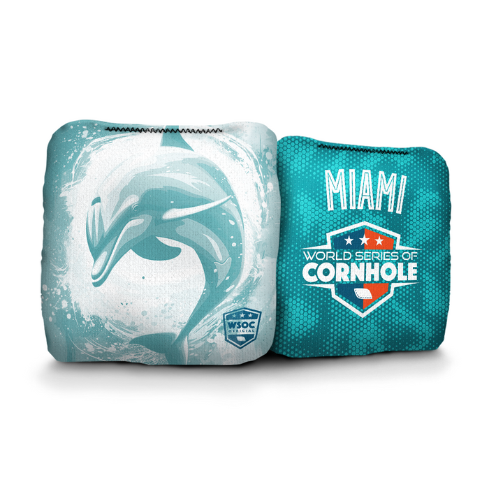 Miami Dolphins - 6 Inch WSOC Official Pro Cornhole Bags